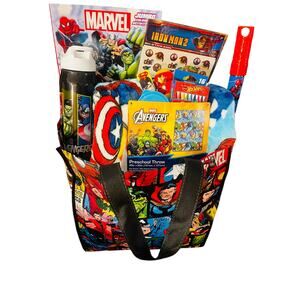 Adventures bundle 50by70 throw and 40by50 preschool throw avenger, coloring book